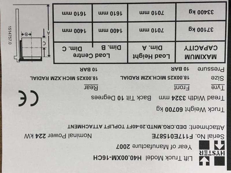 Hyster H40.00XM-16CH